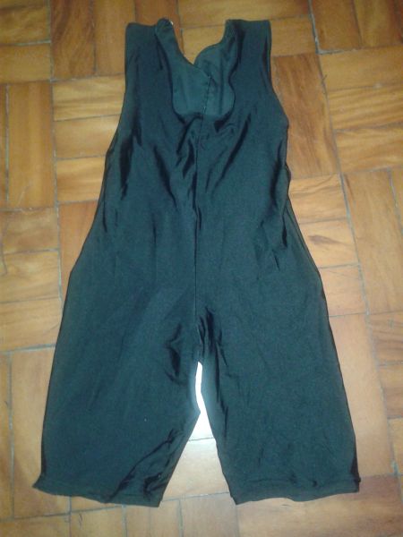 Macacão Ginastica Preto Lycra (m)